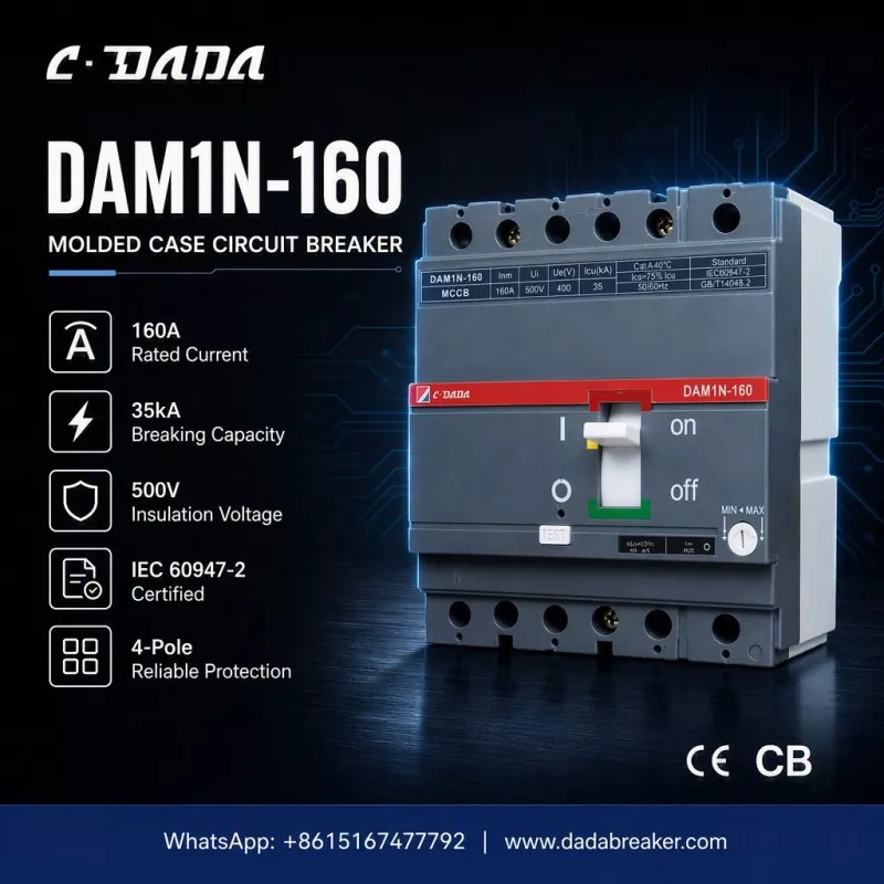 औद्योगिक नेटवर्कसाठी अचूक संरक्षण: C·DADA DAM1N-160 MCCB